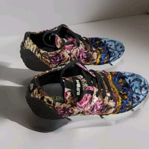 Elena Iachi Designer Sneakers NOS Colorful Patterned Geometric Floral SuperRare - Picture 3 of 16